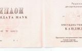 ДИПЛОМ КАНДИДАТА НАУК